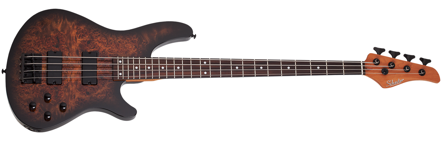 Schecter - C-4 Standard 4 String Bass Tobacco Burl