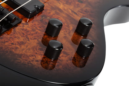 Schecter - C-4 Standard 4 String Bass Tobacco Burl