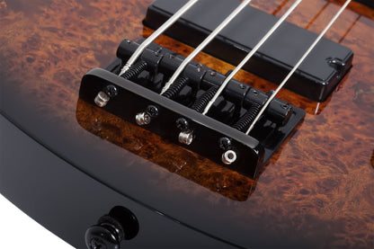Schecter - C-4 Standard 4 String Bass Tobacco Burl