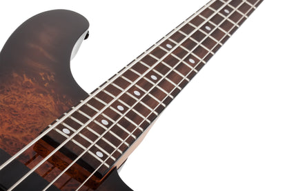 Schecter - C-4 Standard 4 String Bass Tobacco Burl