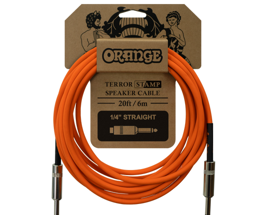 Orange Amps - Crush 20ft Instrument Cable Angled to Straight