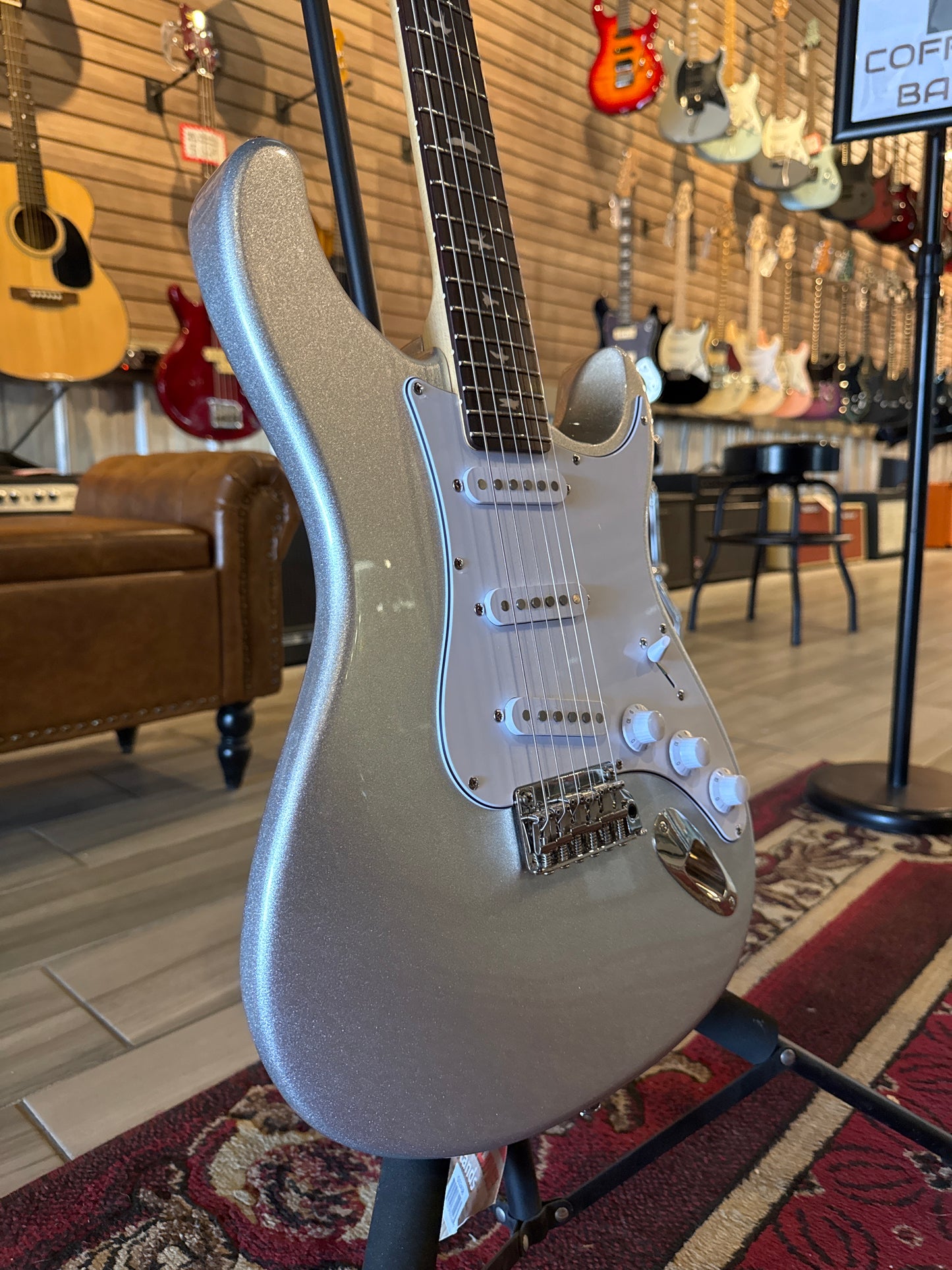 PRS SE Silver Sky Electric Guitar - Platinum Spark W/OGB (USED)