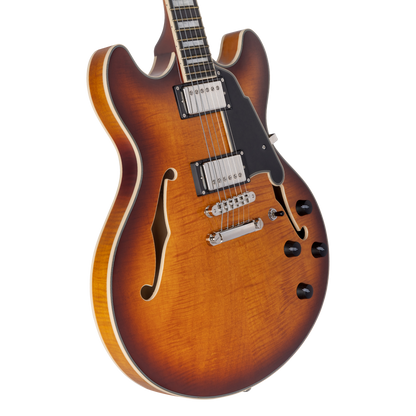 D'Angelico Premier DC - Dark Iced Tea Burst - Gig Bag