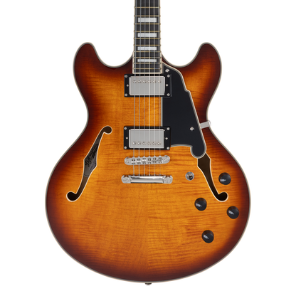 D'Angelico Premier DC - Dark Iced Tea Burst - Gig Bag