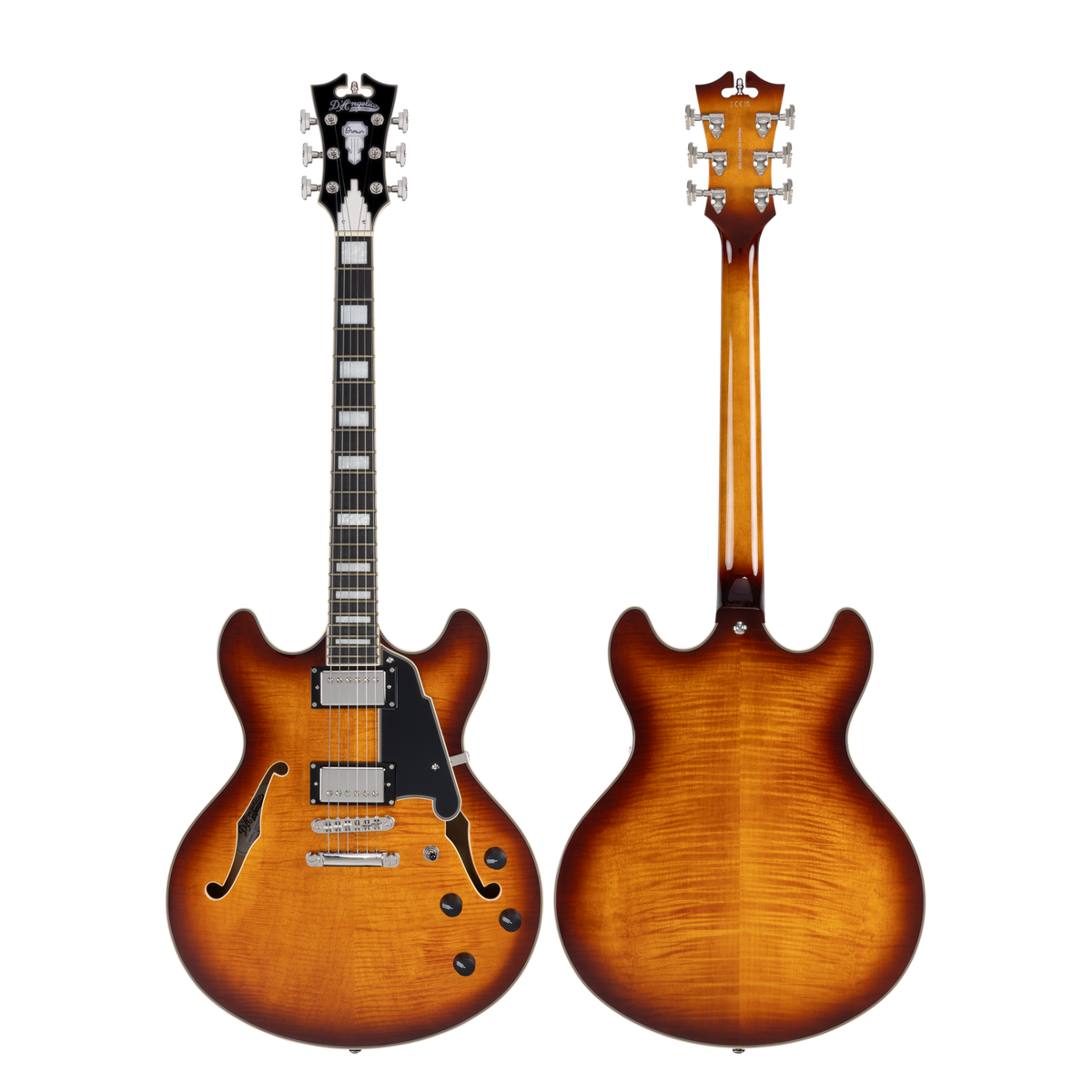 D'Angelico Premier DC - Dark Iced Tea Burst - Gig Bag