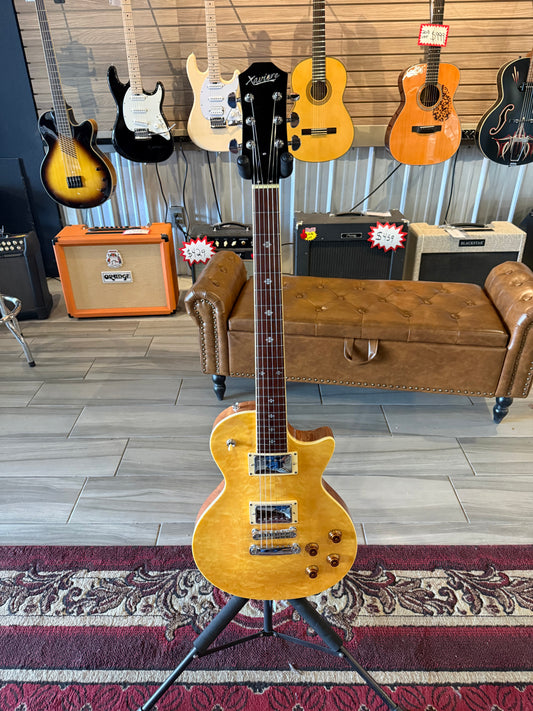 Xaviere XV-500 Carved Top Flamed Maple Vintage Natural (USED)