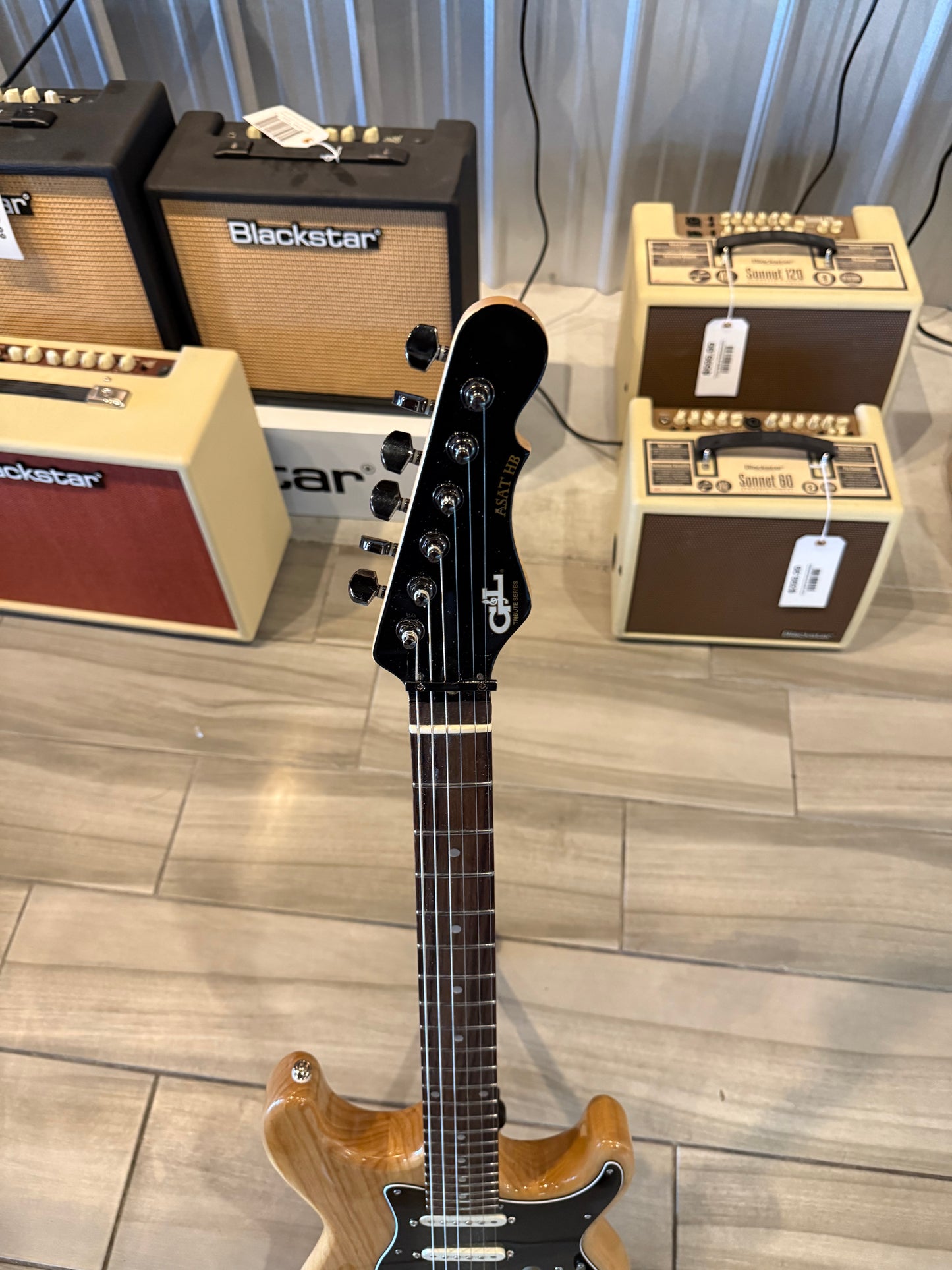 G&L Tribute Legacy Guitar, Rosewood Fretboard, SSS Pickups, Natural Ash w/HSC