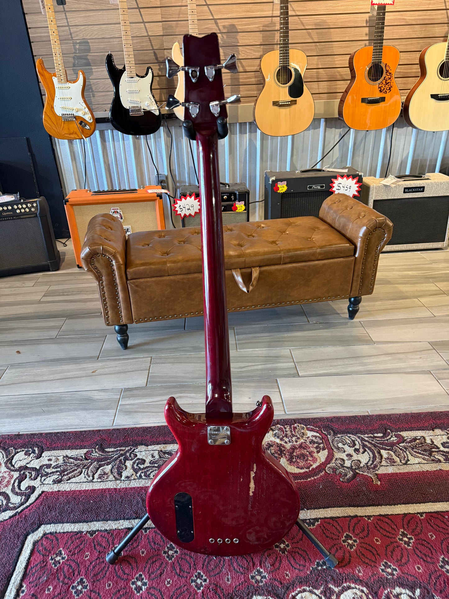 Washburn 1980 SB4R Wing Series Scavenger 4-String Electric Bass Guitar w/Gig Bag (USED)