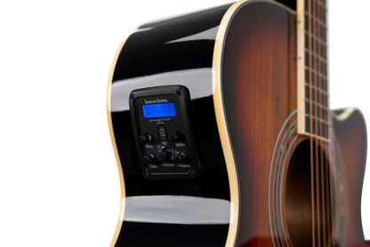 Washburn EA55G-A Festival Series Cutaway Acoustic/Electric Guitar. Koa Burst