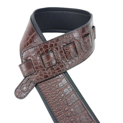 Walker & Williams - F-12-C Cognac Brown Alligator Texture Strap