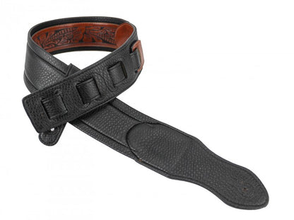 Walker & Williams - G-114 Chestnut Brown Strap with Embossed Tooling and Padded Back