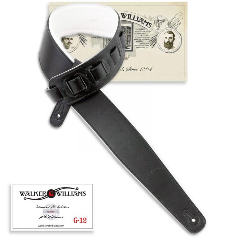 Walker & Williams - G-12 Soft Matte Black Top With Arctic White Padded Glove Leather Back & Tapered Nose