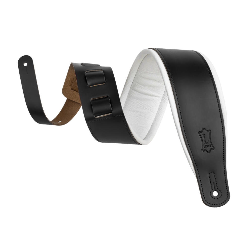 Levy's Amped Leather Series M26PD-BLK_WHT Black/White