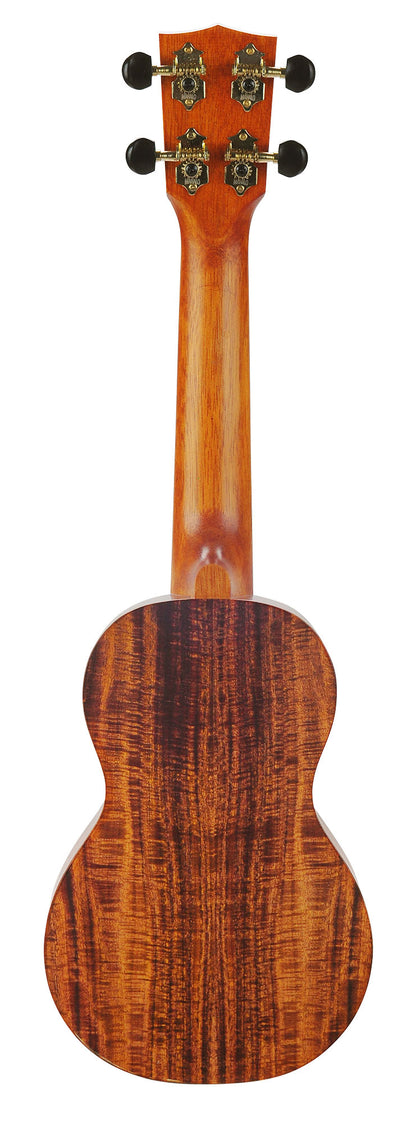 Mahalo MA1KA Artist Elite Series Soprano Ukulele. Koa Photo Flame