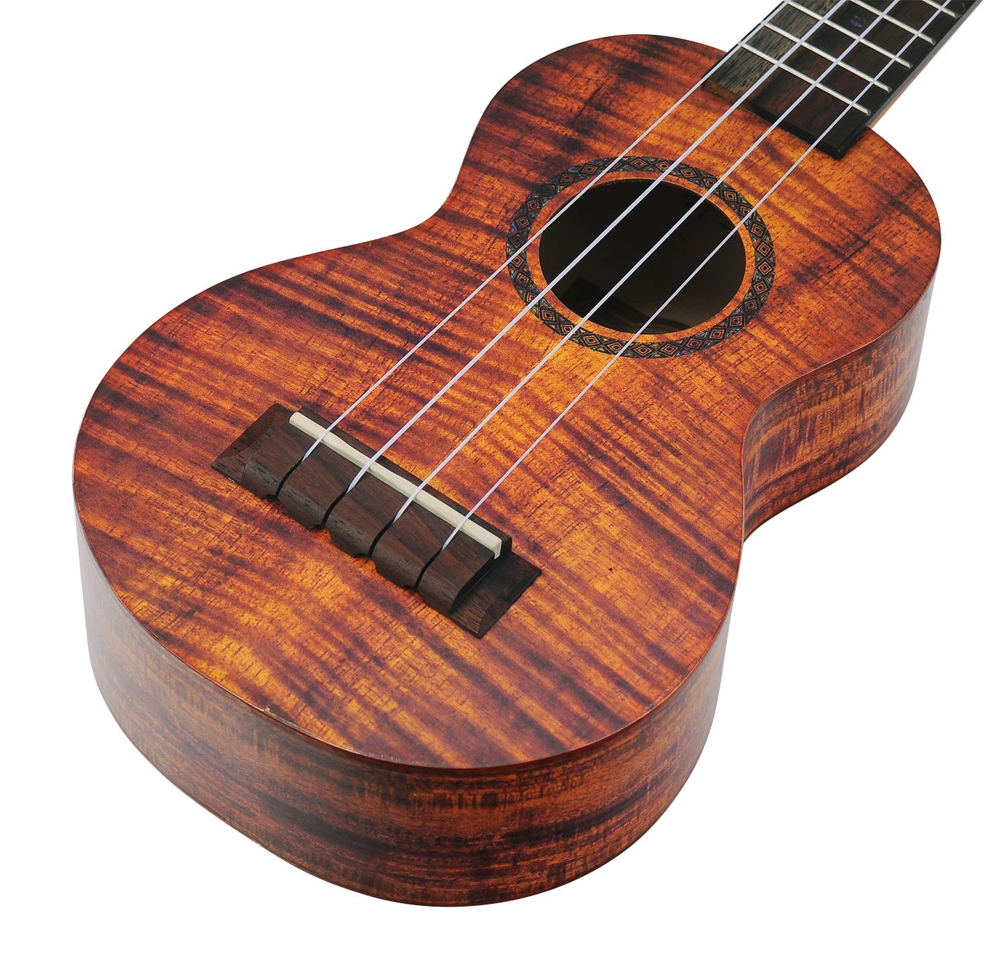 Mahalo MA1KA Artist Elite Series Soprano Ukulele. Koa Photo Flame