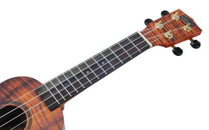 Mahalo MA1KA Artist Elite Series Soprano Ukulele. Koa Photo Flame