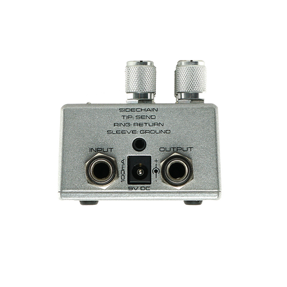  EMPRESS EFFECTS COMPRESSOR MK II BLUE SPARKLE AND SILVER SPARKLE TOP VIEW INPUTS SIDECHAIN INPUT POWER ADAPTER INPUT VIEW