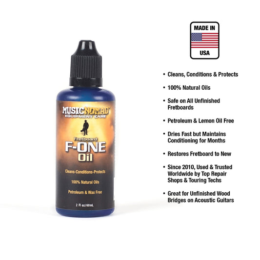 MUSICNOMAD GUITAR COMPLETE CLEANING CARE KIT MN108 FRONT IMAGE ON WHITE BACKGROUND MADE IN USA LOGO FEATURE LISTED