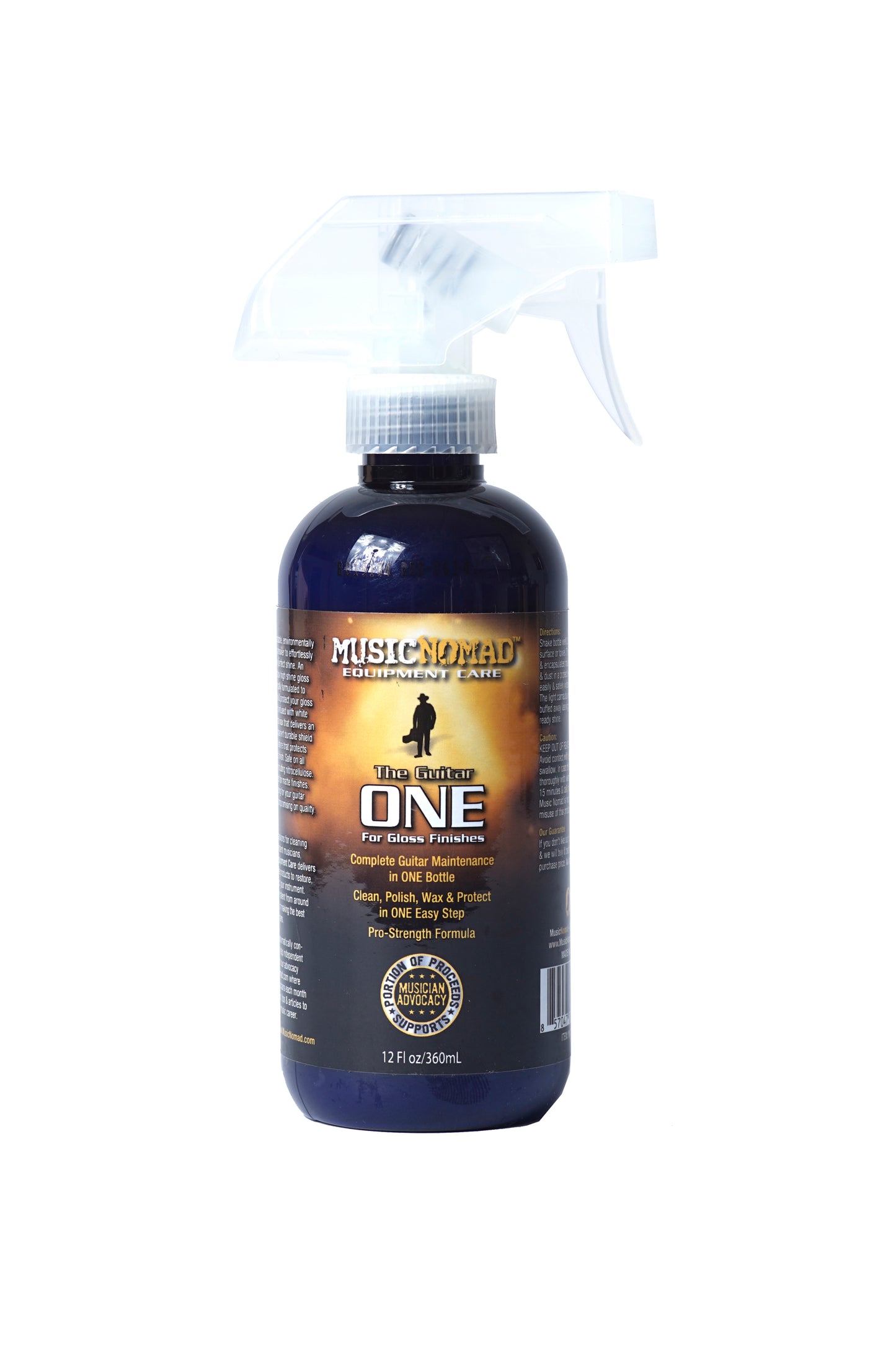 MusicNomad MN150 Guitar ONE All-in-1 Cleaner, Polish, and Wax, 12 oz.