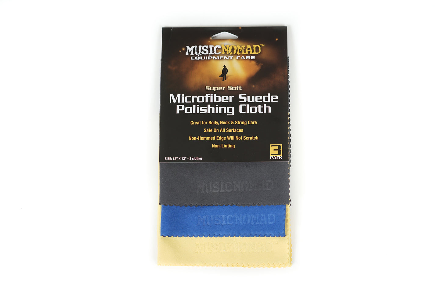 MusicNomad Microfiber Polishing Cloth-3 Pack (MN203)