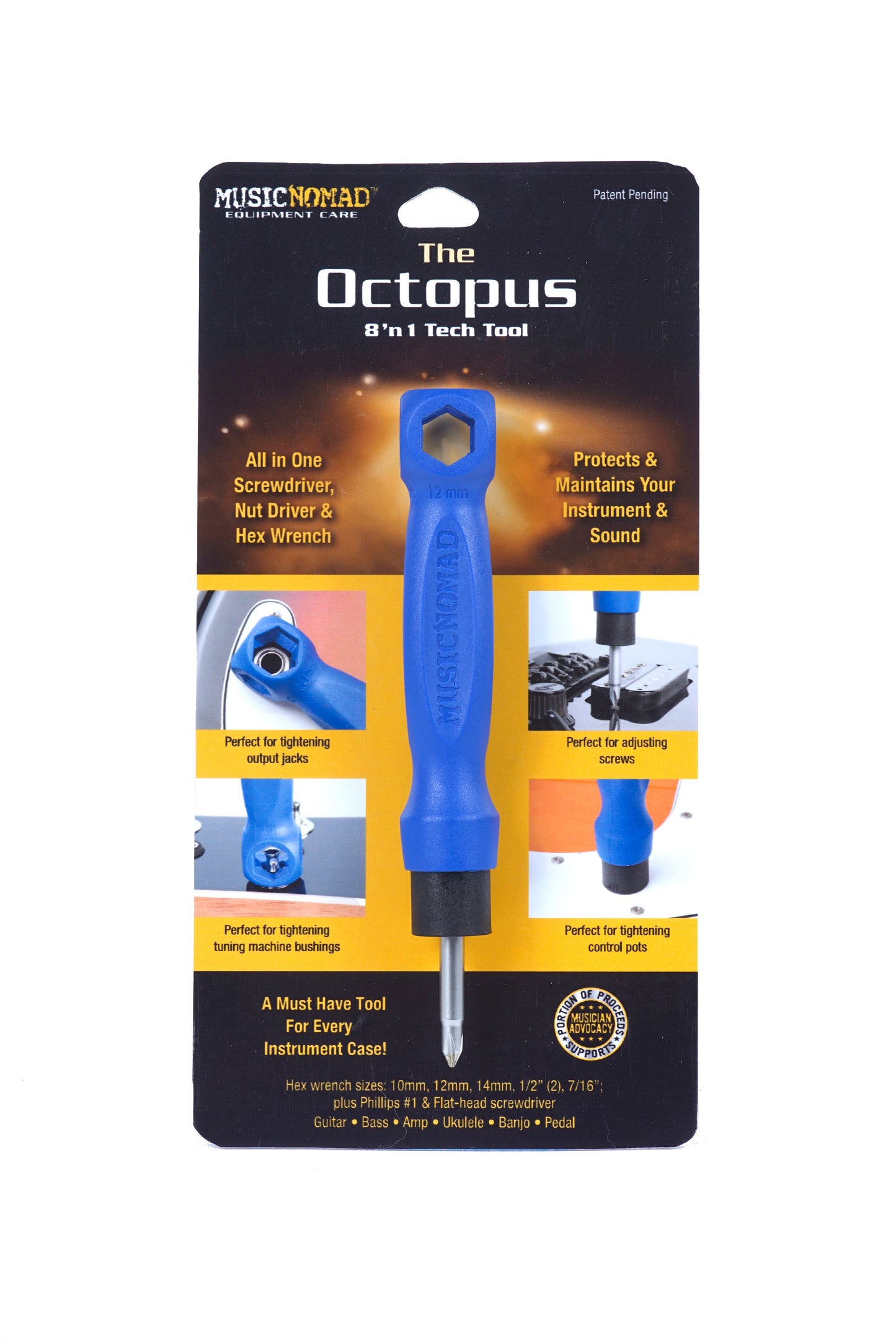 MusicNomad The Octopus 8 ’N 1 Tech Tool (MN227)