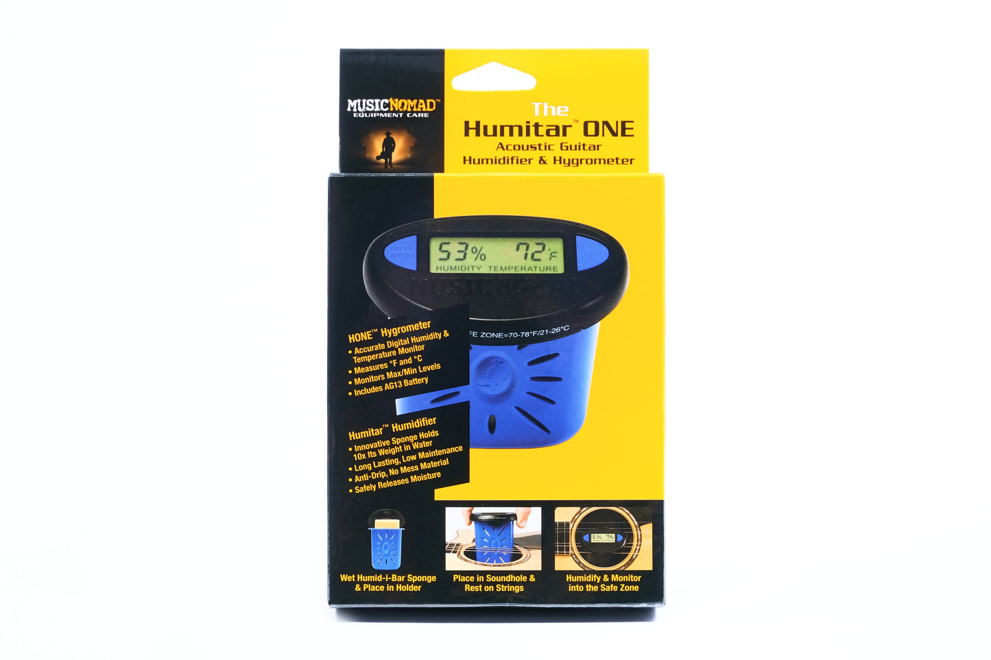 MusicNomad The Humitar ONE - Acoustic Guitar Humidifier & Hygrometer (MN311)