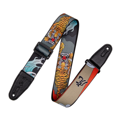 Levy's 2”Polyester Guitar Strap with Japanese Traditional Tiger Motif MPD2-124