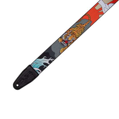 Levy's 2”Polyester Guitar Strap with Japanese Traditional Tiger Motif MPD2-124