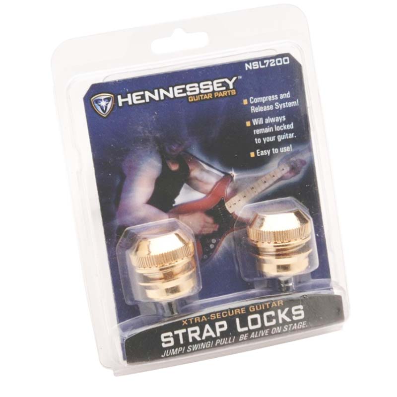 On-Stage NSL7200G Solid Brass Strap Locks - Gold