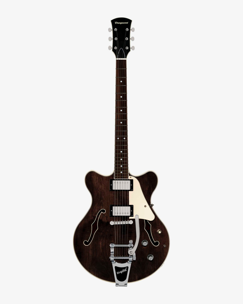 Orangewood Clementine Semi Hollow Bigsby Electric Guitar - Dark Walnut