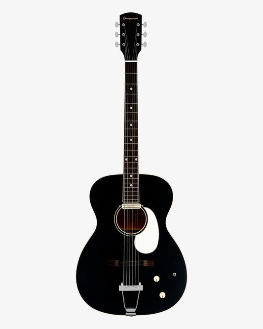 Orangewood Guitars Juniper II Baritone Live Rubber Bridge Guitar Black Satin
