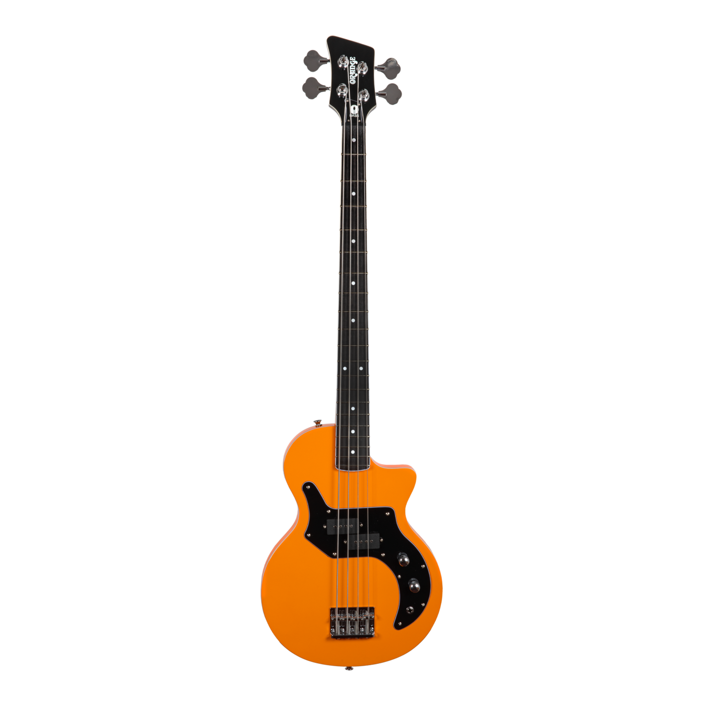 Orange Amps - O Bass: 4 string electric bass guitar in orange finish white binding