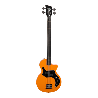 Orange Amps - O Bass: 4 string electric bass guitar in orange finish white binding