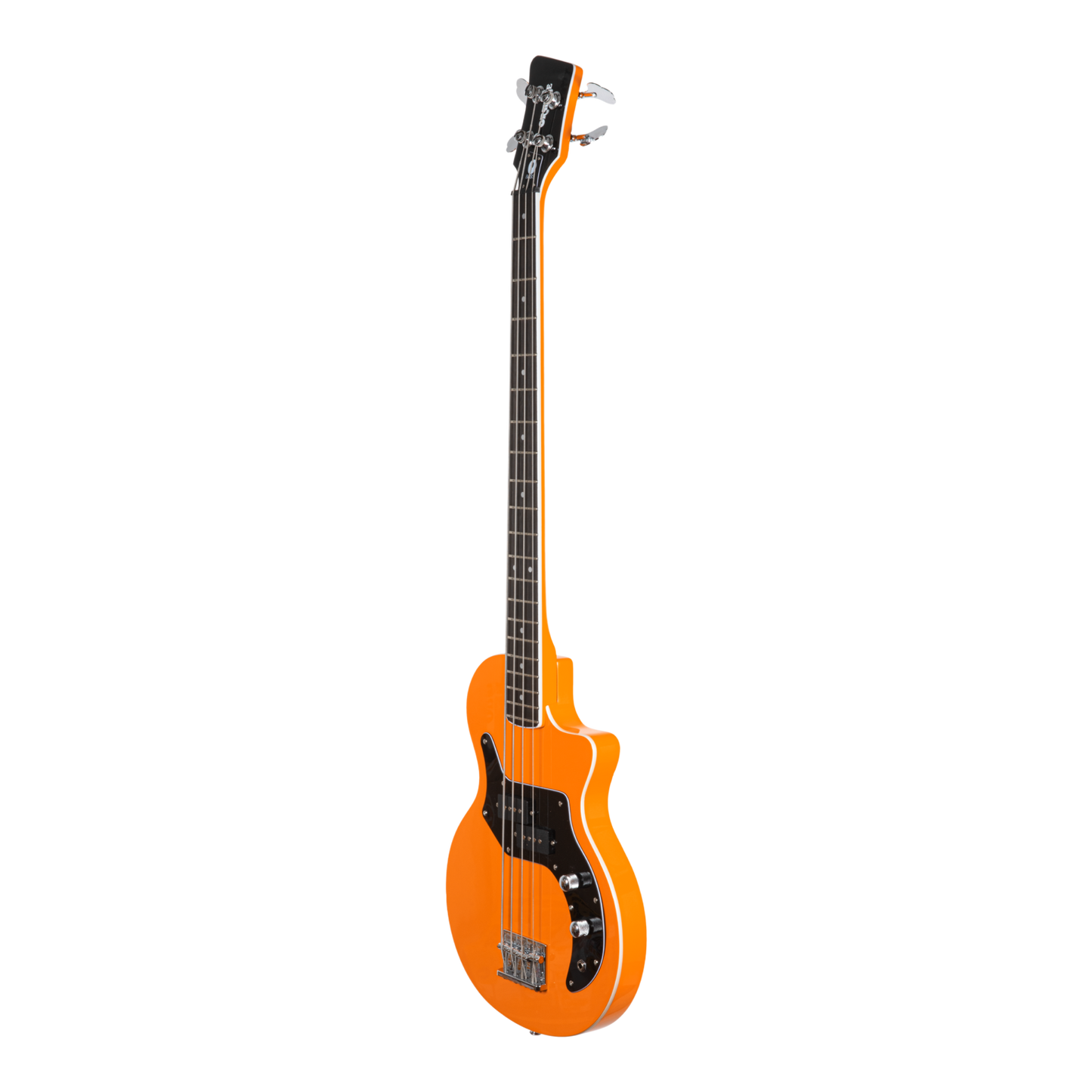 Orange Amps - O Bass: 4 string electric bass guitar in orange finish white binding