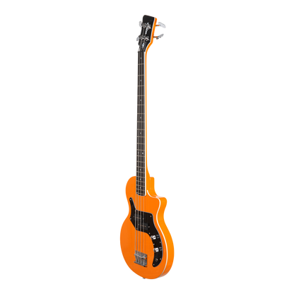 Orange Amps - O Bass: 4 string electric bass guitar in orange finish white binding