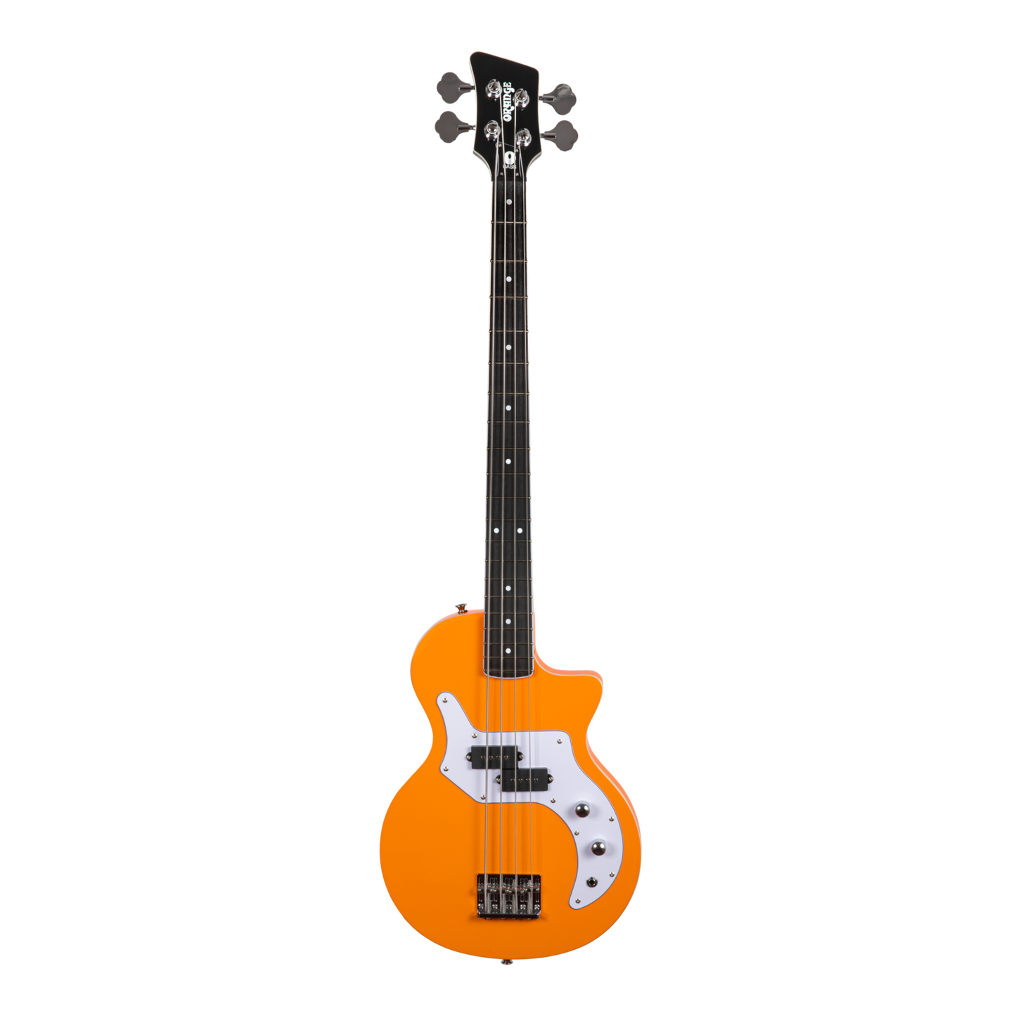 Orange Amps - O Bass: 4 string electric bass guitar in orange finish white binding