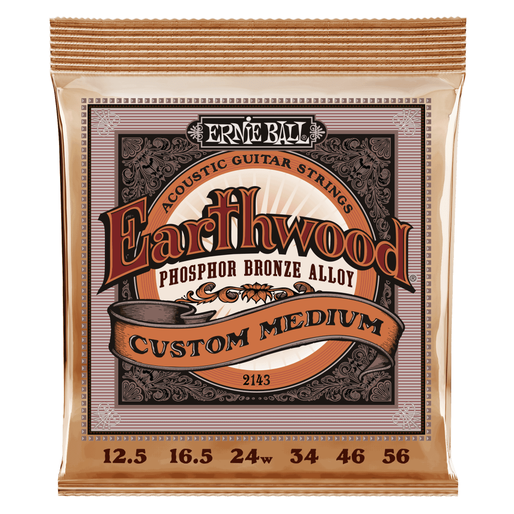 Light Earthwood Phosphor Bronze Acoustic Guitar Strings 11-52 Gauge