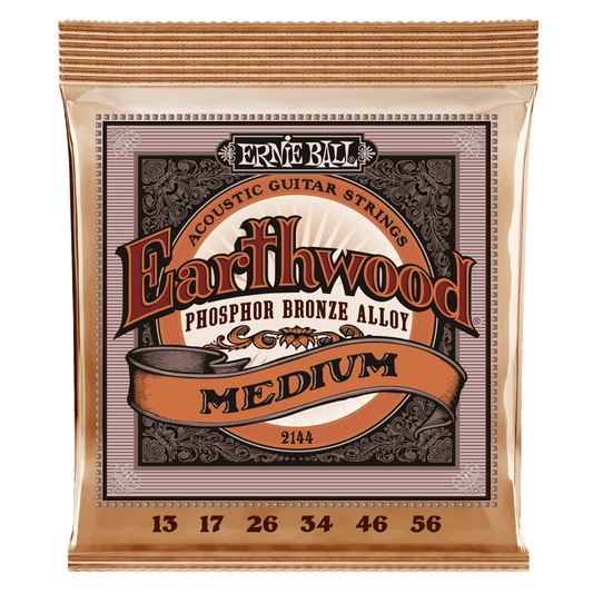 Medium Earthwood Phosphor Bronze Acoustic Guitar Strings 13-56 Gauge