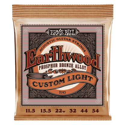 Light Earthwood Phosphor Bronze Acoustic Guitar Strings 11-52 Gauge