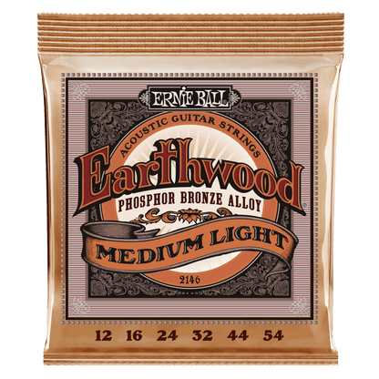 Light Earthwood Phosphor Bronze Acoustic Guitar Strings 11-52 Gauge