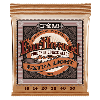 Light Earthwood Phosphor Bronze Acoustic Guitar Strings 11-52 Gauge