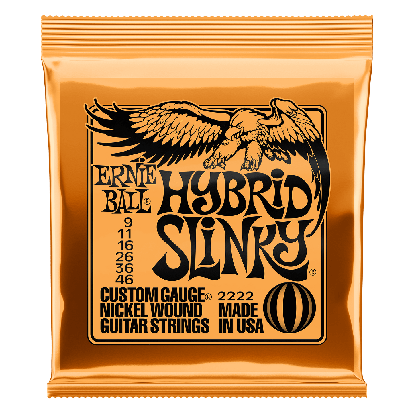 Ernie Ball Hybrid Slinky Nickel Wound Electric Guitar Strings – 9-46 Gauge