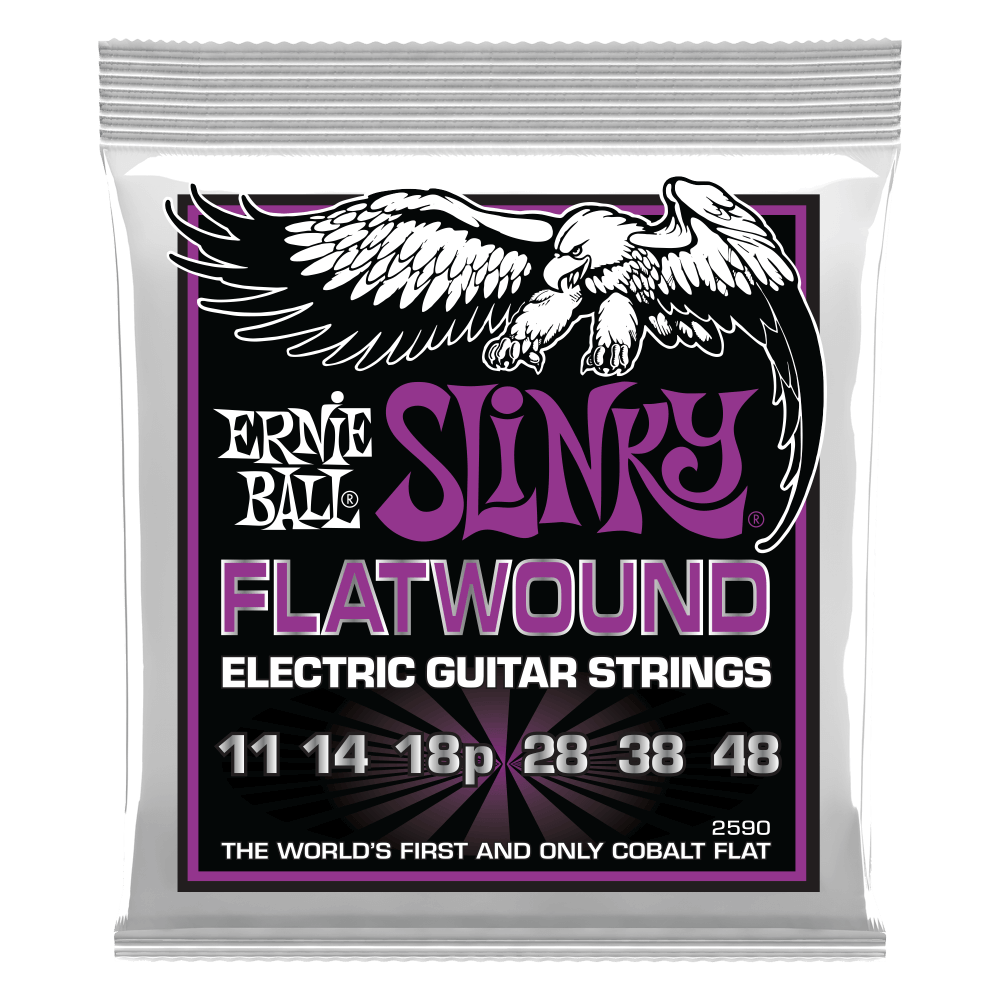 Erne Ball  Power Slinky Cobalt Electric Flatwound Guitar Strings 11-48 Gauge