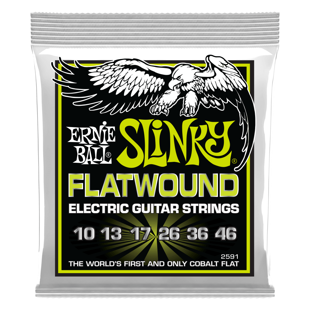 Erne Ball Regular Slinky Cobalt Flatwound Electric Guitar Strings 10-46 Gauge