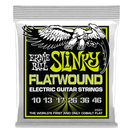 Erne Ball Regular Slinky Cobalt Flatwound Electric Guitar Strings 10-46 Gauge