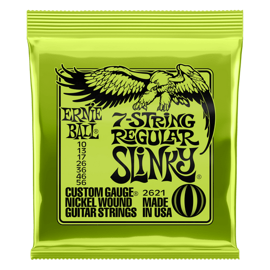 ERNIE BALL -Regular Slinky Nickel Wound 7-String Electric Guitar Strings 10-56 Gauge