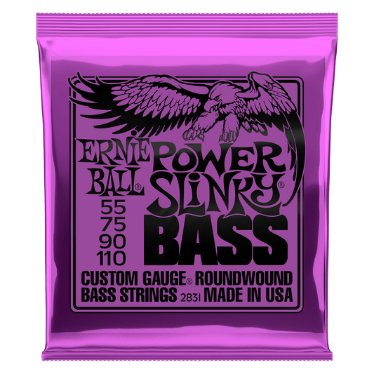 Ernie Ball 2831 Power Slinky Nickel Wound Electric Bass Strings 55-110 Gauge