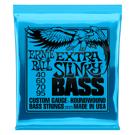 Ernie Ball 2835 Extra Slinky Nickel Wound Electric Bass Strings 40-95 Gauge