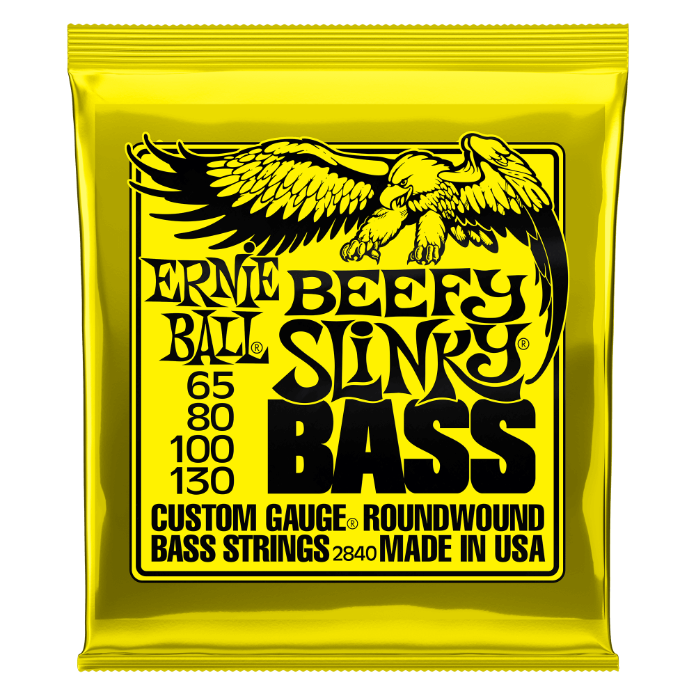 Ernie Ball 2840  Beefy Slinky Nickel Wound Electric Bass Strings 65-130 Gauge