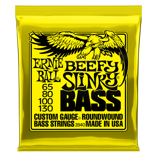 Ernie Ball 2840  Beefy Slinky Nickel Wound Electric Bass Strings 65-130 Gauge